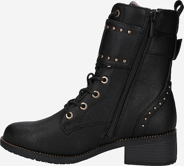 MUSTANG Lace-Up Ankle Boots in Black