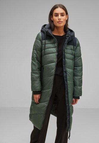 STREET ONE Winter Coat in Green: front