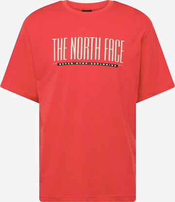 sarkans THE NORTH FACE T-Krekls 'EST 1966': no priekšpuses