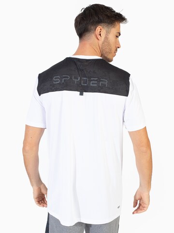 T-Shirt fonctionnel Spyder en blanc