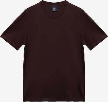Tricou 'KIMI' de la MANGO MAN pe roșu: față
