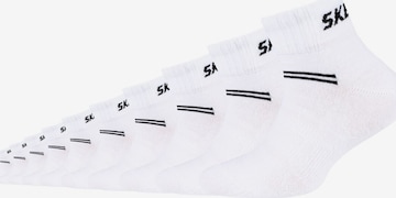 SKECHERS Athletic Socks in White: front