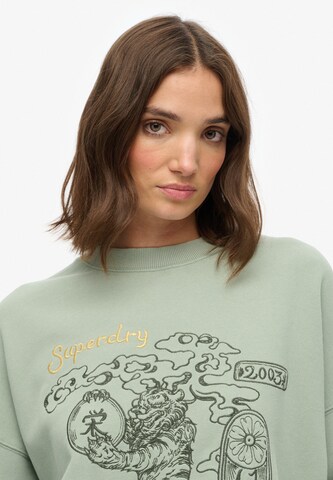 Sweat-shirt 'Tokyo Narrative' Superdry en vert
