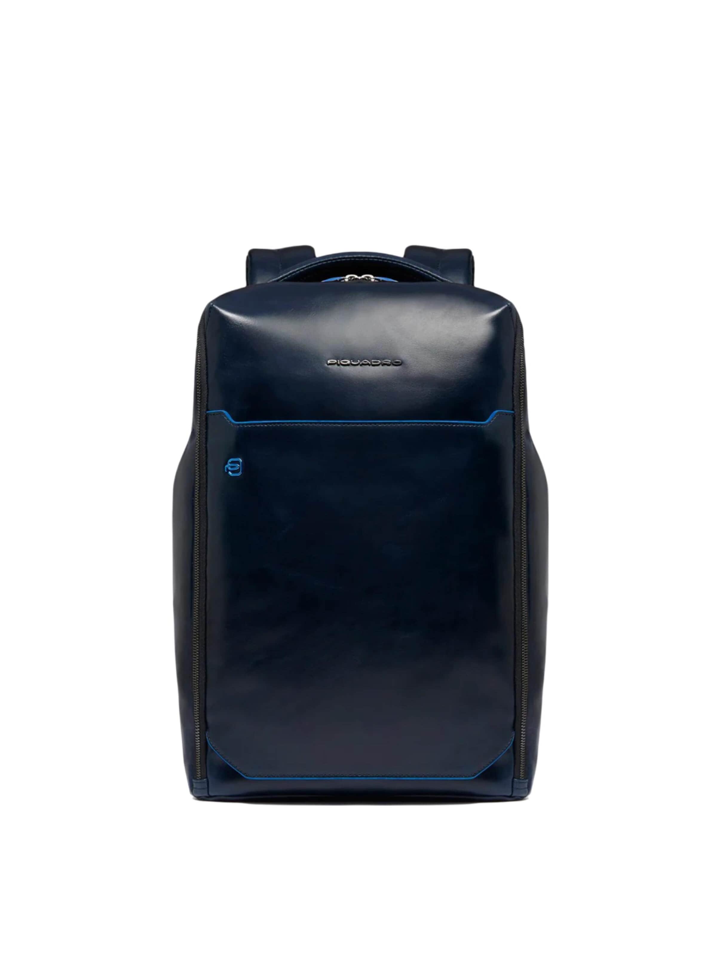 Zaino di Piquadro in blu: frontale