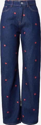 mėlyna PIECES Standartinis Džinsai 'PCJAVA': priekis