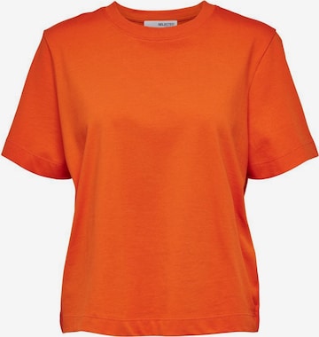 T-shirt SELECTED FEMME en orange : devant