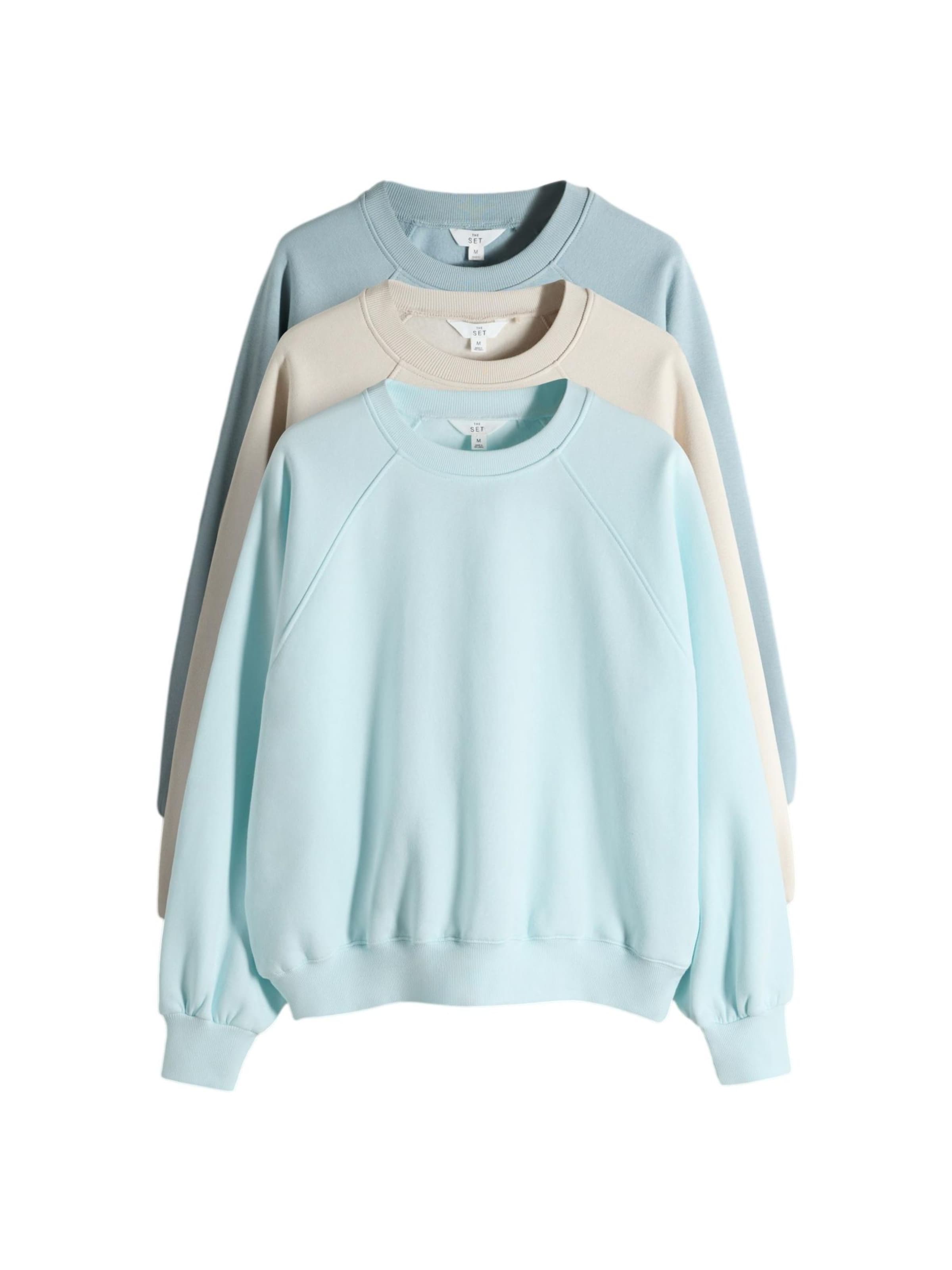 The Set Sweatshirt in Beige: voorkant