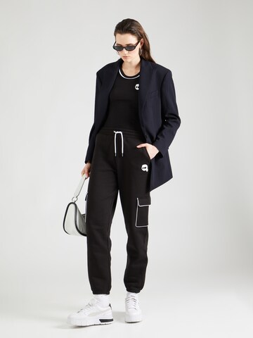 Karl Lagerfeld Loose fit Cargo Pants 'IKONIK 2.0' in Black