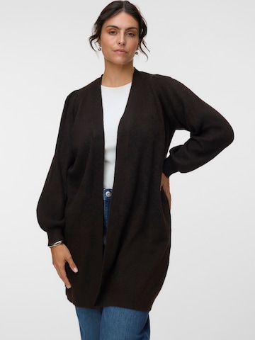 Vero Moda Curve Вязаная кофта 'VMRUBELLEFILE' в Коричневый: спереди