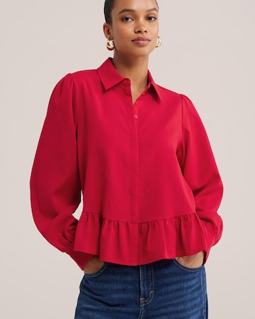 Chemisier WE Fashion en rouge : devant