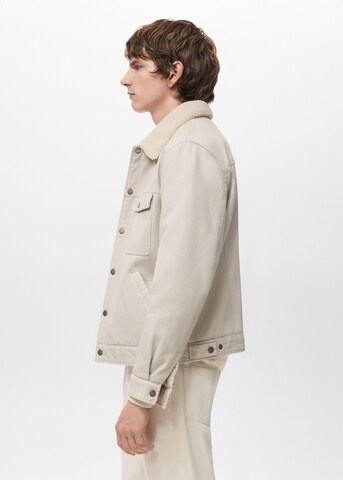 MANGO MAN Between-Season Jacket 'Wasp' in Beige