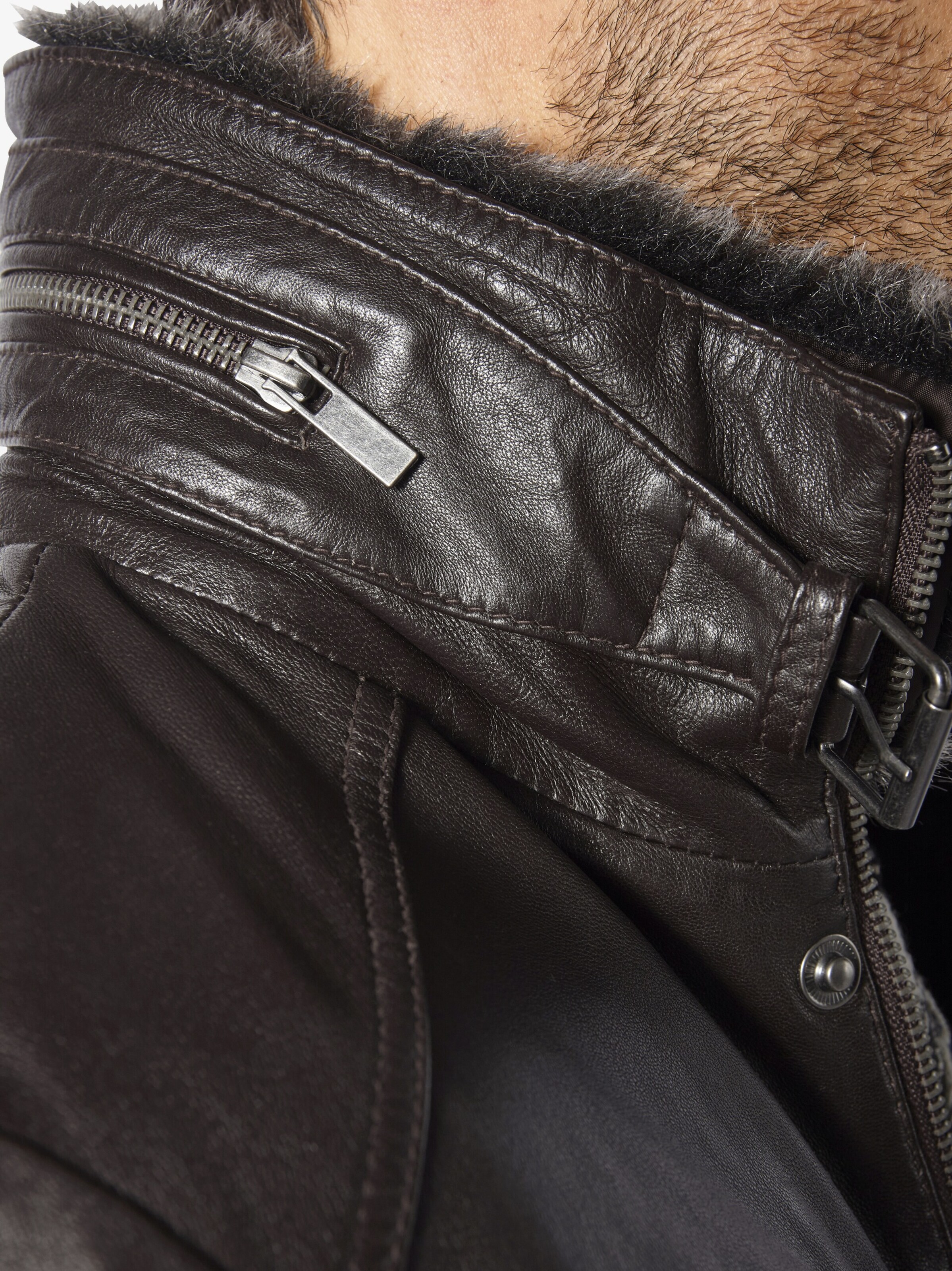 BABISTA Lederjacke 'Zutassi' in Braun