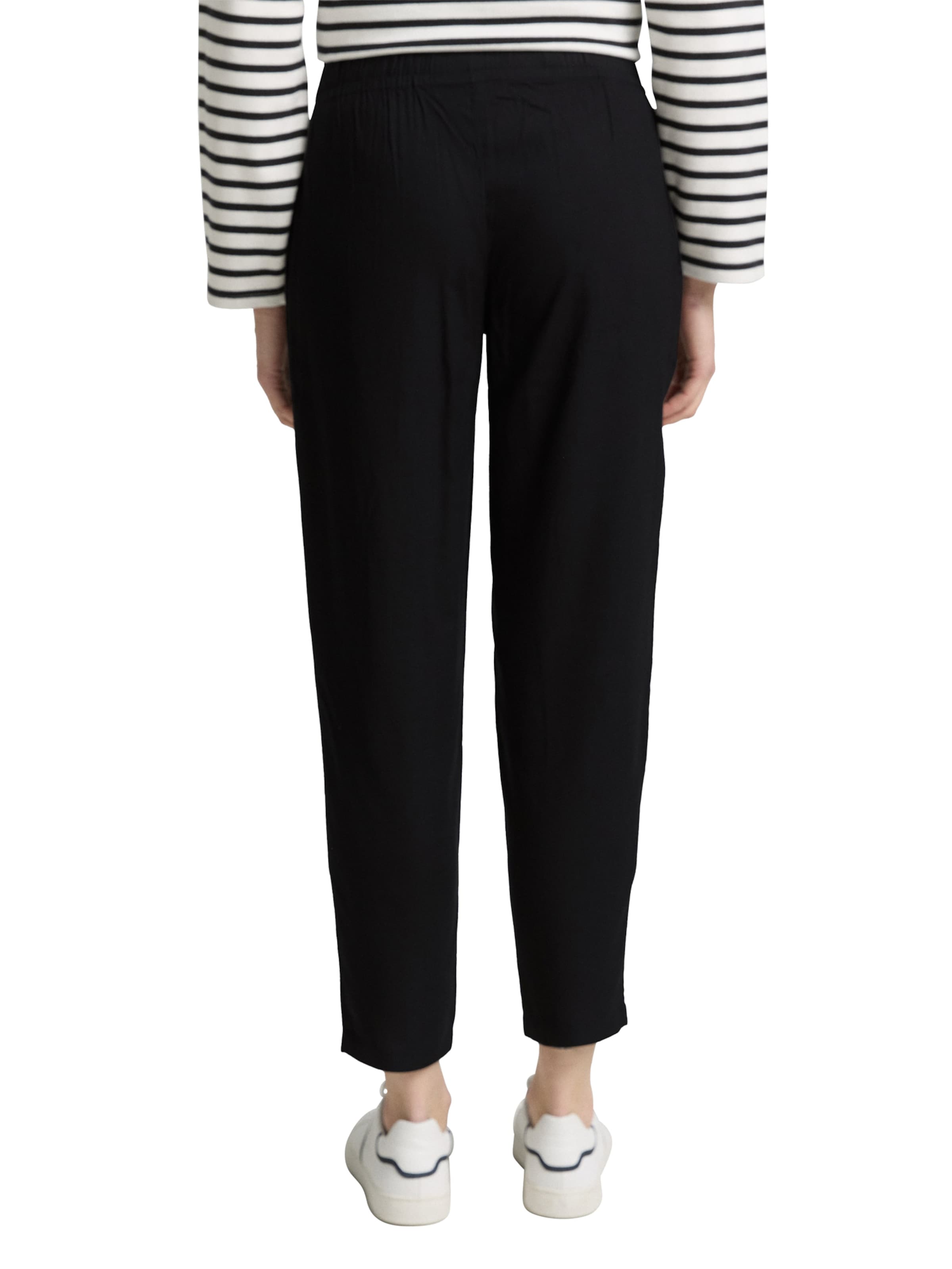 TOM TAILOR Loosefit Bukser i sort