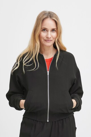 Fransa Between-season jacket 'Krista ' in Black: front
