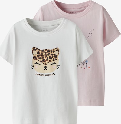 NAME IT Majica 'NMFVANAYA' u bež / roza / crna / bijela, Pregled proizvoda