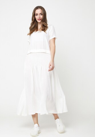 Madam-T Dress 'ELENIS' in White: front