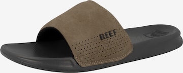 REEF Beach & Pool Shoes 'One Slide' in Brown: front