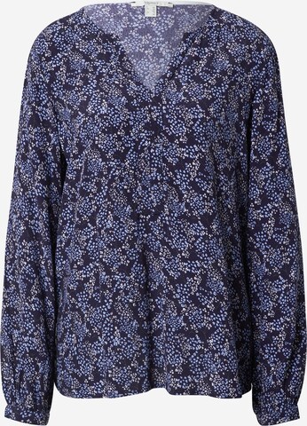 Camicia da donna 'Marocain' di ESPRIT in blu: frontale