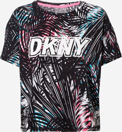DKNY Performance T-shirt en turquoise / rose / noir / blanc, Vue avec produit