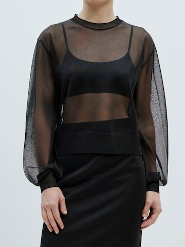 EDITED Sweter 'Emina' w kolorze czarny: przód