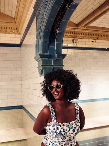 Cath Kidston Bustier Enodelne kopalke 'Cath Kidston' | modra barva