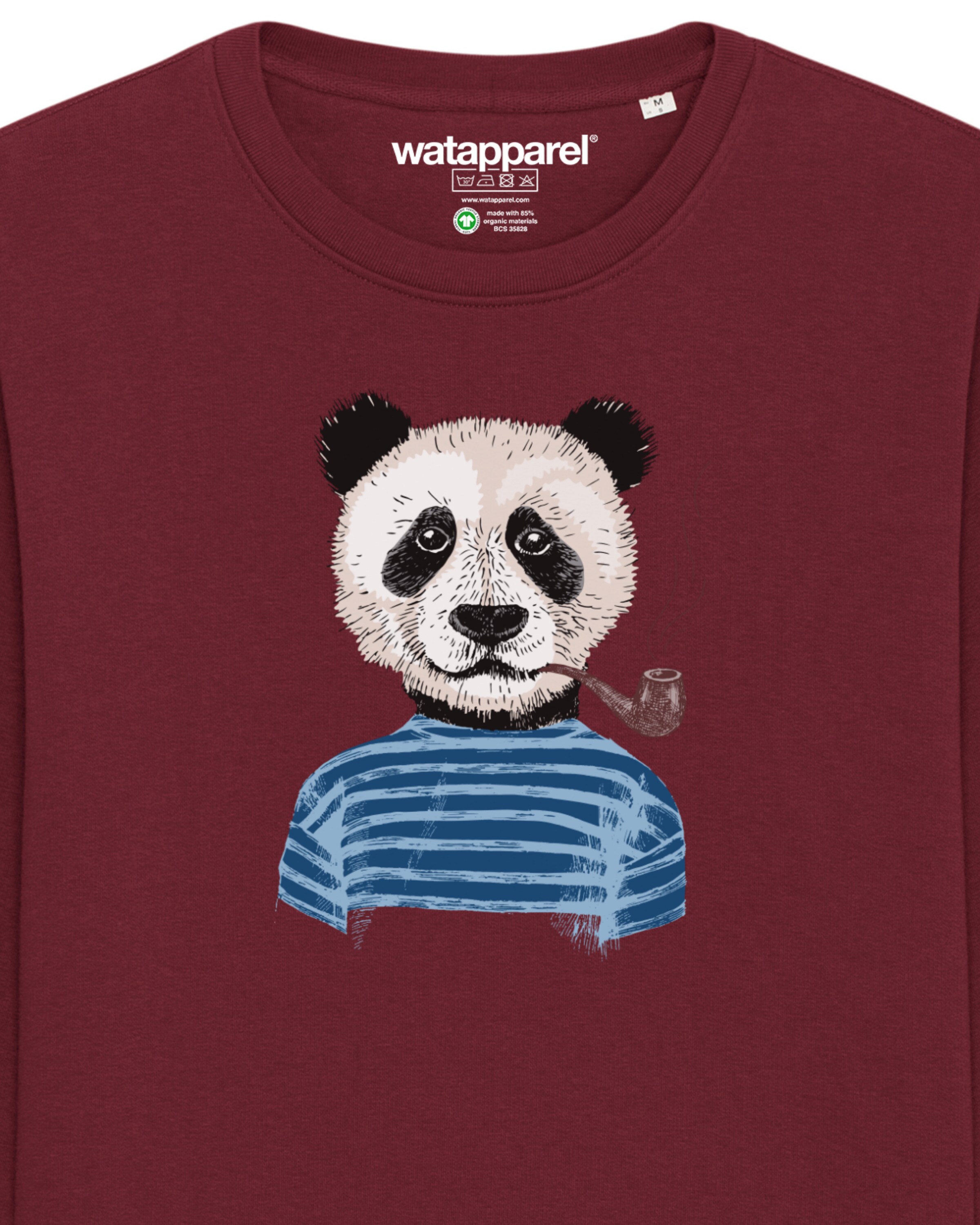 Felpa ' Panda ' di Watapparel in rosso