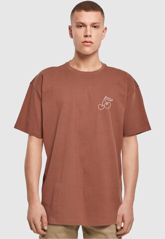 Merchcode Shirt 'Cherry' in Bruin: voorkant