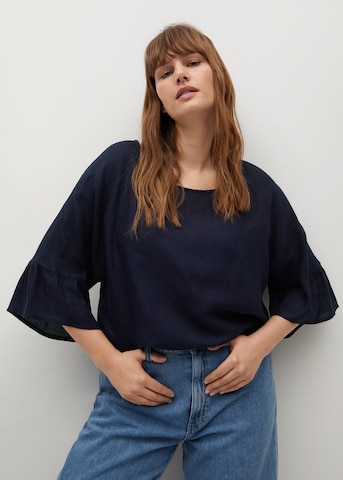 MANGO Blouse 'Cotili' in Blauw: voorkant