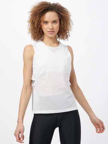 Top sportivo di UNDER ARMOUR in bianco: frontale