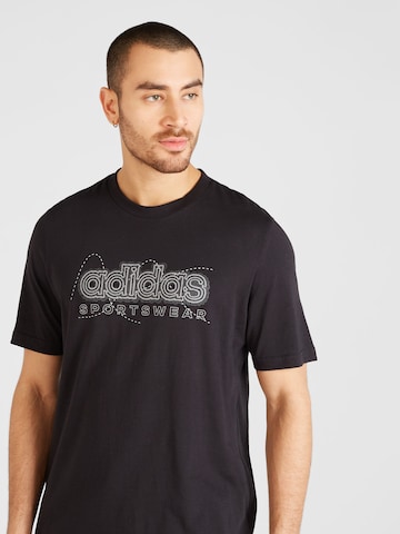 ADIDAS SPORTSWEAR Функционална тениска в черно