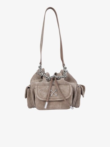 Sac à bandoulière Off-White en marron : devant