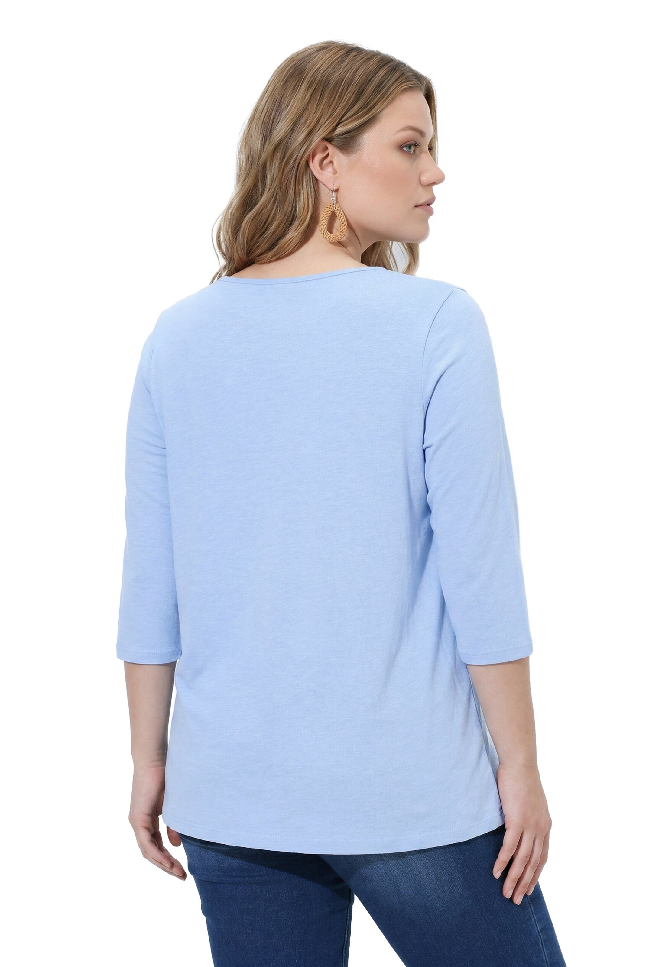 Ulla Popken Langarmshirt in Blau