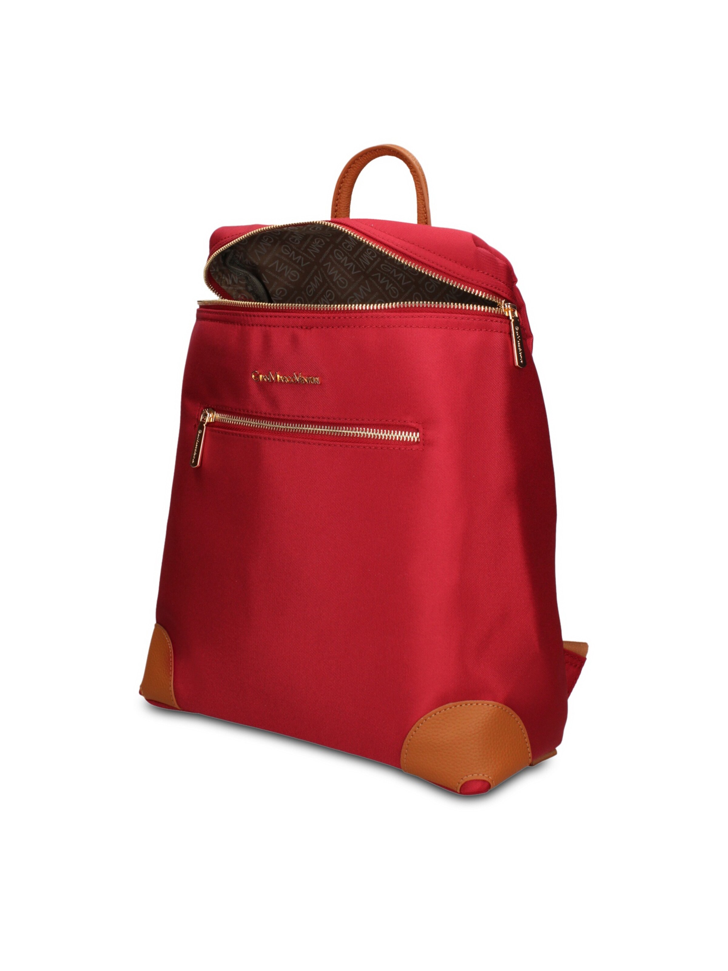 Zaino 'Zaino Vegan Leather Gianmarco Venturi - e con Zip' di GianMarco Venturi in rosso