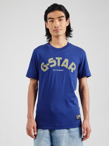 G-STAR Μπλουζάκι σε μπλε: μπροστά