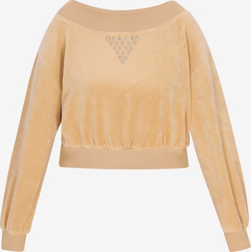 fainaSweater majica 'Fashion Look' - bež boja: prednji dio