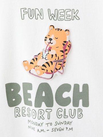 MANGO KIDS T-Shirt 'BEACH' in Weiß