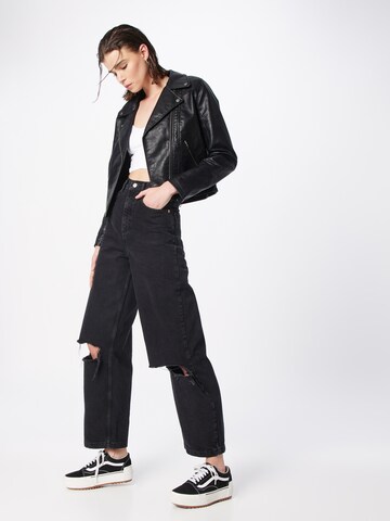 TOPSHOP Wide Leg Jeans in Schwarz