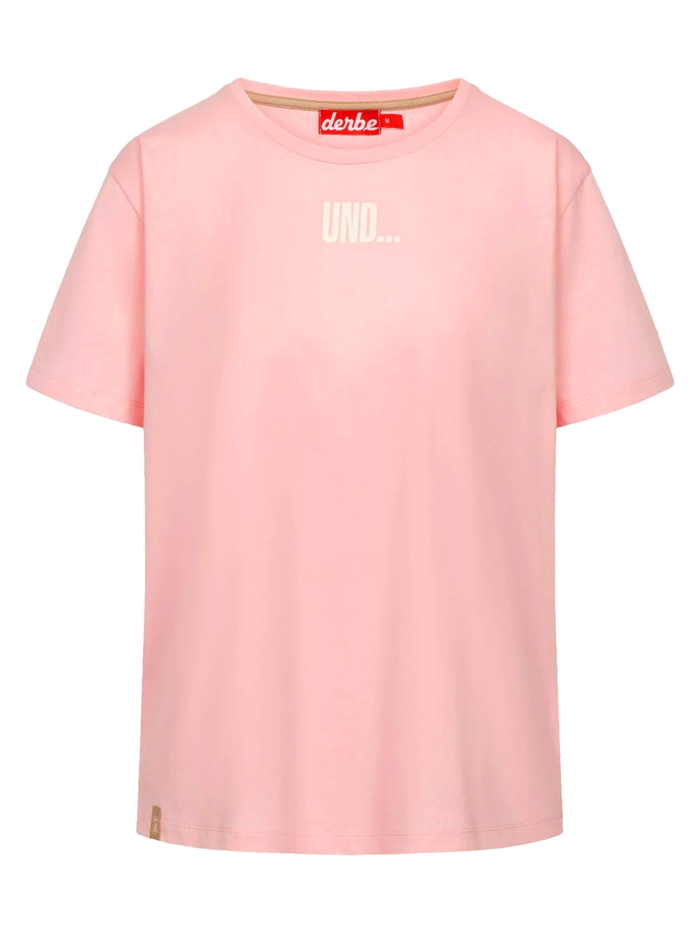 Derbe Shirt 'Und Tschüss'‌‌‌ in Pink: Vorderseite
