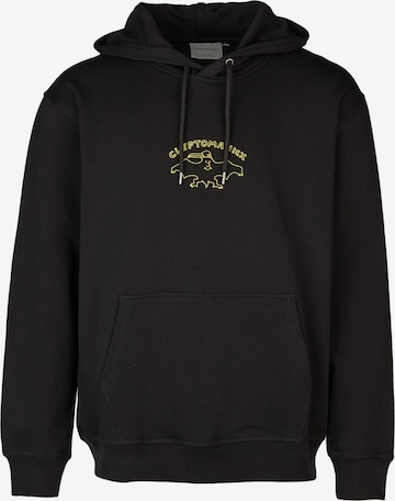 Cleptomanicx Sweatshirt 'Ghost' in Black: front