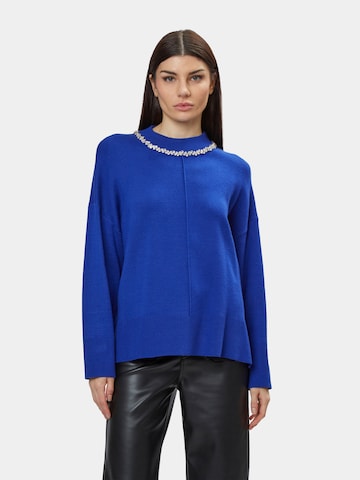 Pull-over Influencer en bleu : devant
