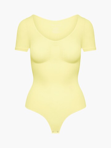 cfab by creamy fabrics Shapingbody 'T-Shirt Bodysuit Sculpting Shapewear mit String' in Gelb