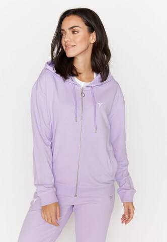 Angels Athletic Zip-Up Hoodie in Purple