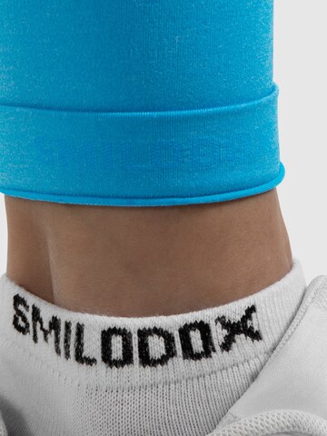 Smilodox Skinny Sporthose 'Amaze Scrunch' in Blau