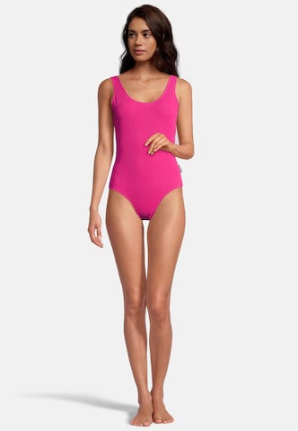 BECO the world of aquasports Bustier Badeanzug 'Crinkle Classic' in Pink