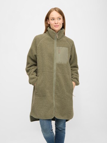 Derbe Fleece Jacket 'Kuschelby Long' in Green: front
