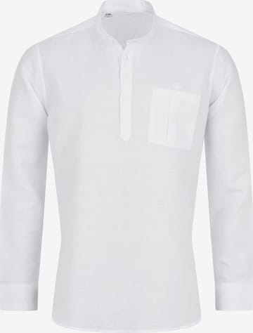 Indumentum Button Up Shirt in White: front
