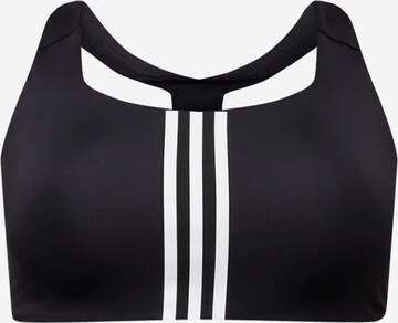 ADIDAS SPORTSWEAR Бюстье Спортивный бюстгальтер 'Powerimpact Medium-Support ' в Черный: спереди