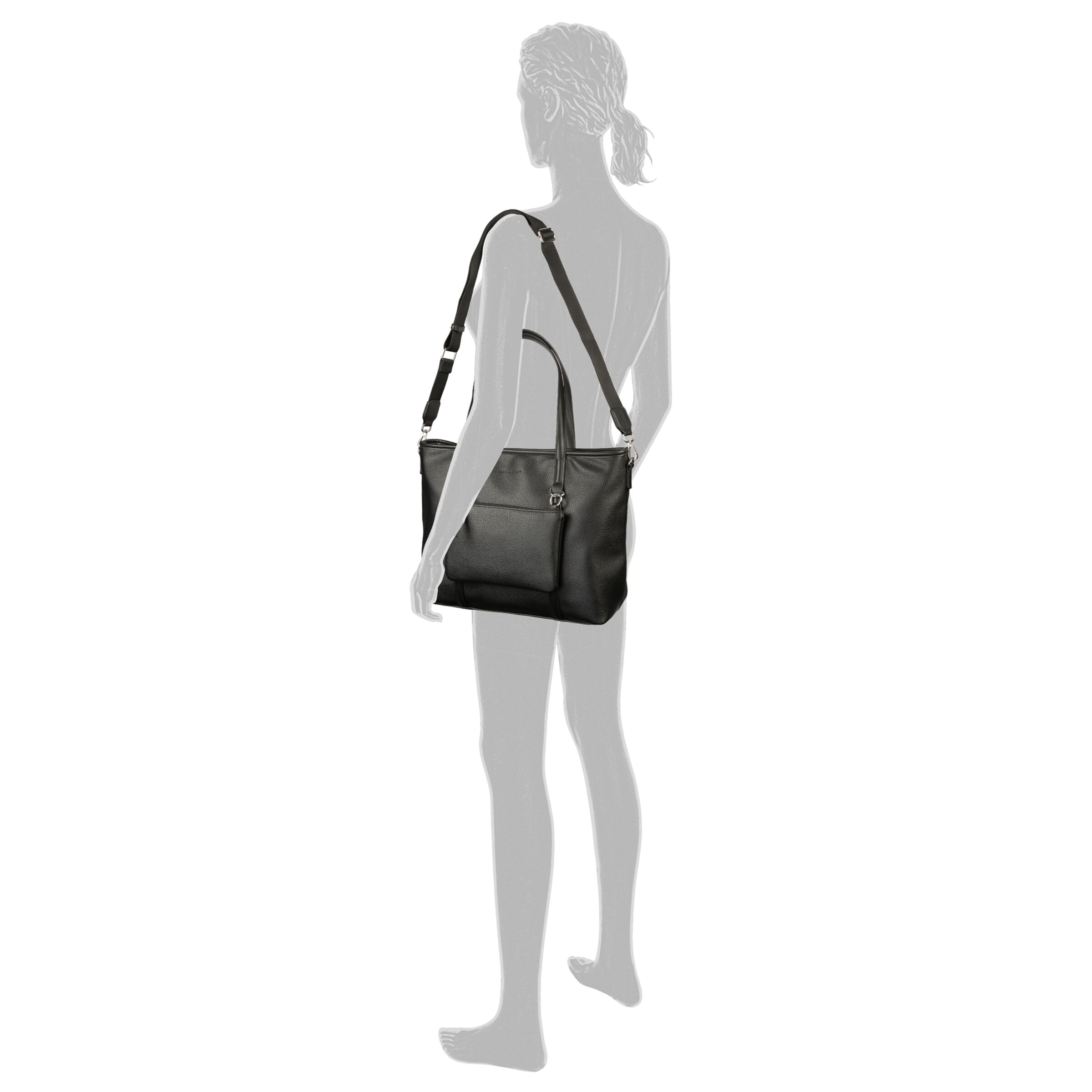 TOM TAILOR Shopper in Schwarz: Vorderseite
