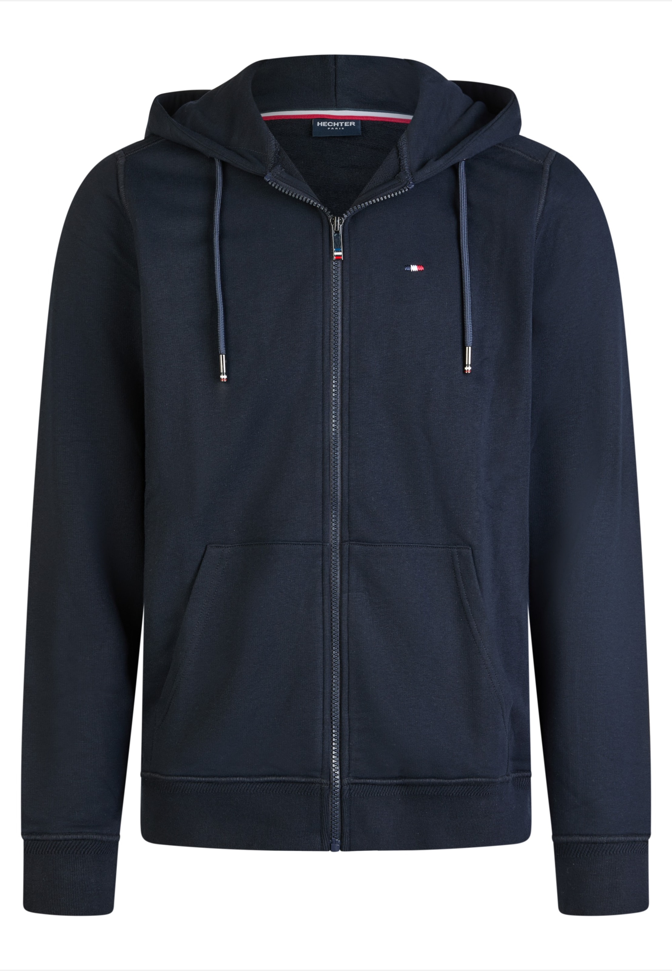HECHTER PARIS Sweatvest 'ZIP JACKET' in Blauw: voorkant