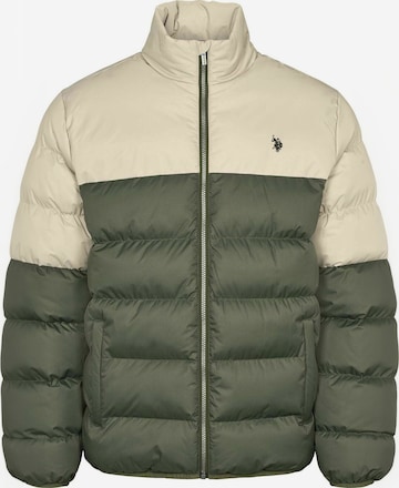 Geacă de iarnă ' UMAleks ' de la U.S. POLO ASSN. pe verde: față